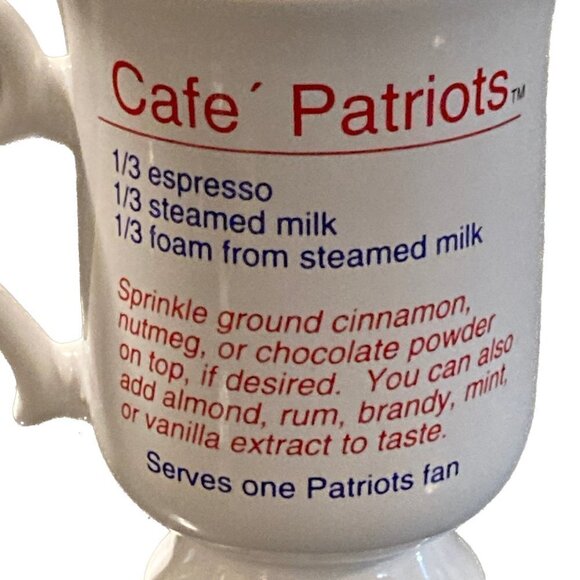New England Patriots NFL Cafe Patriots Recipe Mug 8 oz. - Picture 3 of 5